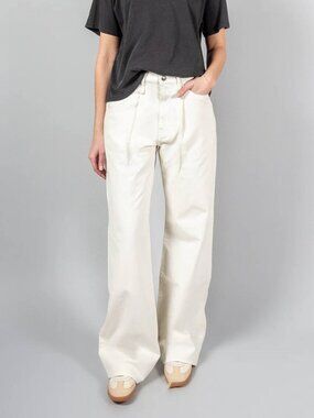 R13 NWOT Damon pleated Jeans White
